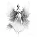 The Falling Angel tattoo design idea
