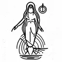 Female Hermit Tarot tattoo design idea