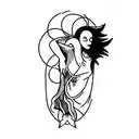 Female Hermit Tarot tattoo design idea