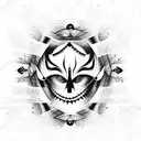 Scary face tattoo design idea