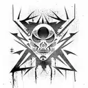 Scary face tattoo design idea