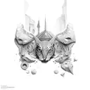 longer so that it can sit on a should collar bone and wrap around a neck. more bright colour tattoo design idea