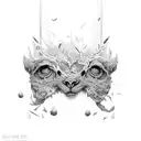 longer so that it can sit on a should collar bone and wrap around a neck. more bright colour tattoo design idea