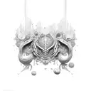 longer so that it can sit on a should collar bone and wrap around a neck. more bright colour tattoo design idea