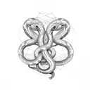 Snakes, tangle, bdsm tattoo design idea