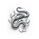 cobra wrapped around a pillar tattoo design idea