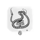 cobra wrapped around a pillar tattoo design idea