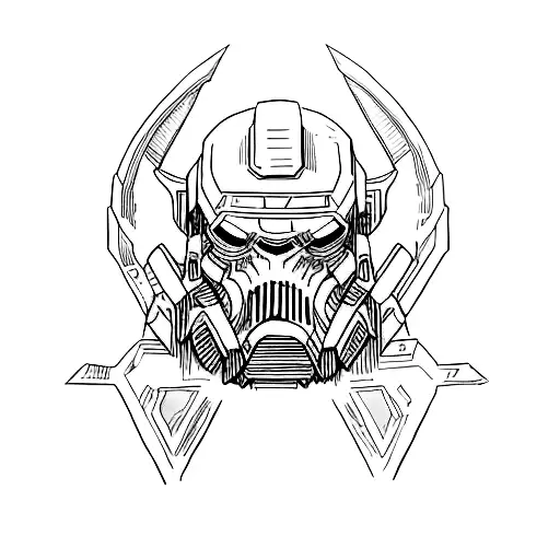The mark of the DOOM slayer from the video game DOOM tattoo design idea