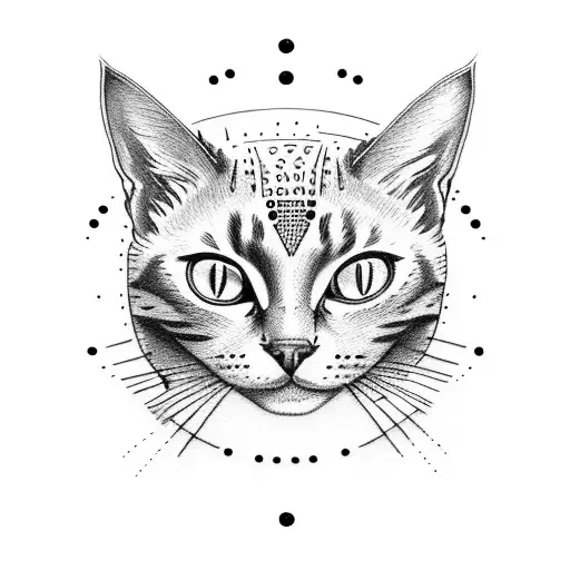 slice of bread with cats face  tattoo design idea