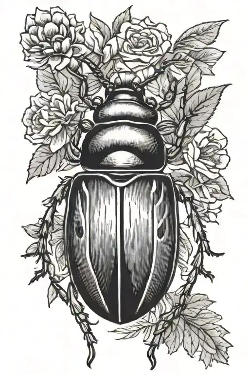 june bug tattoo design idea