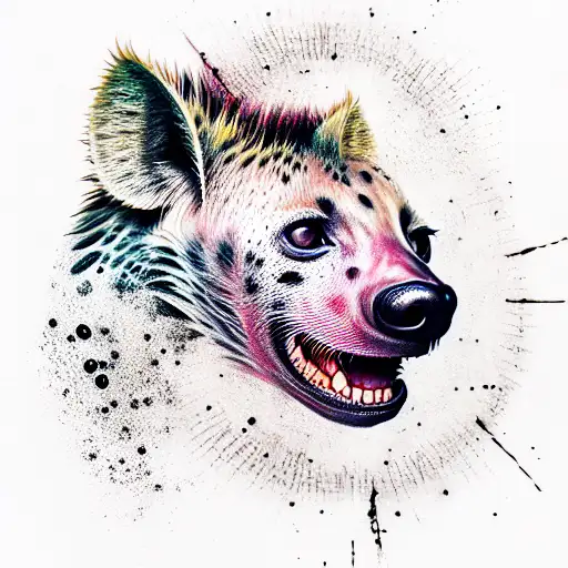 hyena tattoo design idea