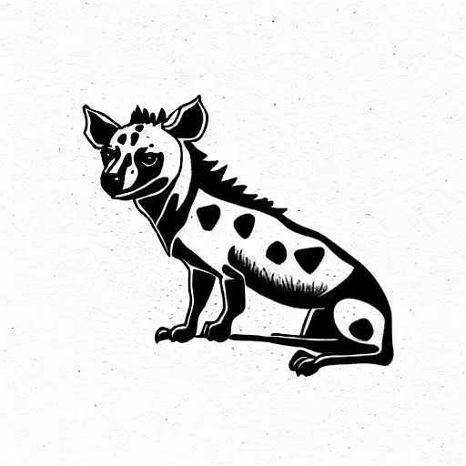 hyena tattoo design idea