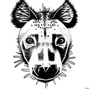 hyena tattoo design idea