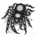 trapdoor spider tattoo design idea