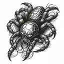 trapdoor spider tattoo design idea