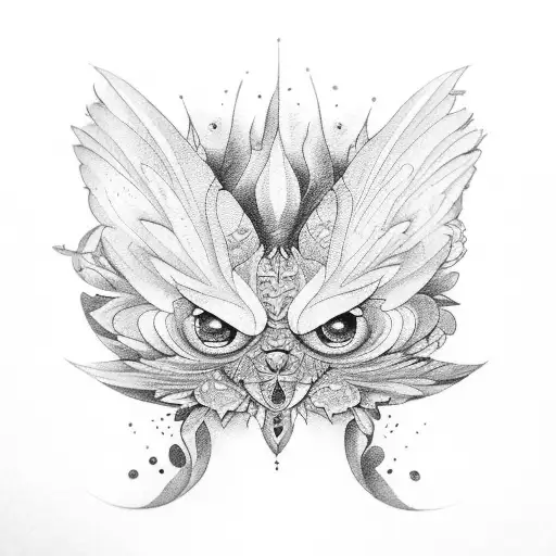 Patte de chien avec des ailes de papillons  tattoo design idea