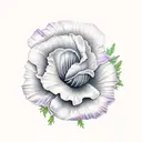 poppy, prime rose and larkspur tattoo design idea