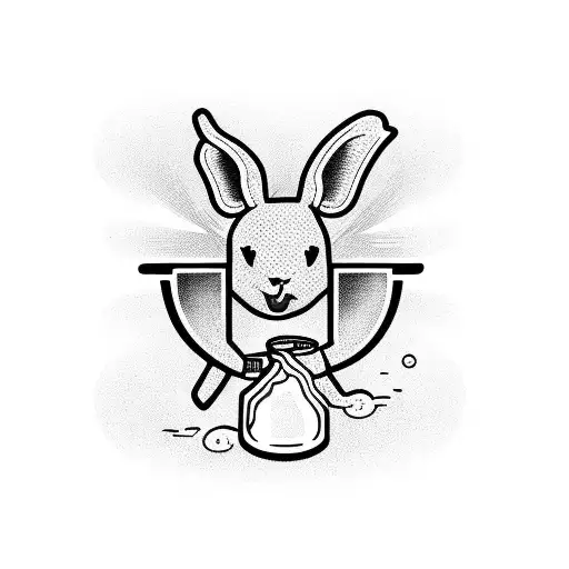 a hop having a beer and skating tattoo design idea