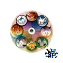 watercolor Pokémon tattoo including pikachu, charmander, squirtle, and bulbasaur surrounding a pokeball tattoo design idea