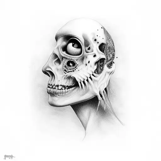 demond whispering into ear tattoo design idea