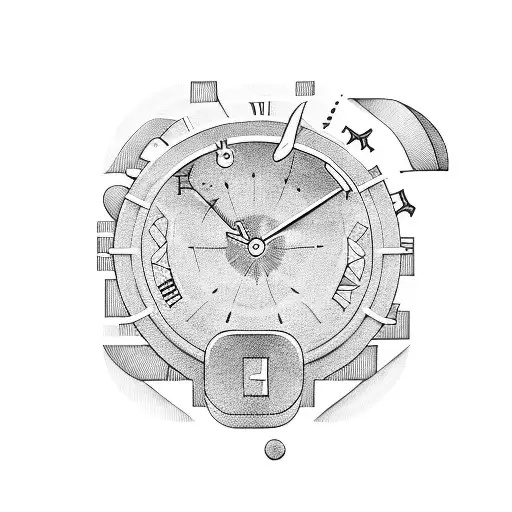 time is money tattoo design idea