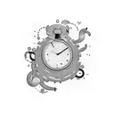 time is money tattoo design idea