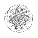 4 circles, place in diamond formation with magic tattoo design idea