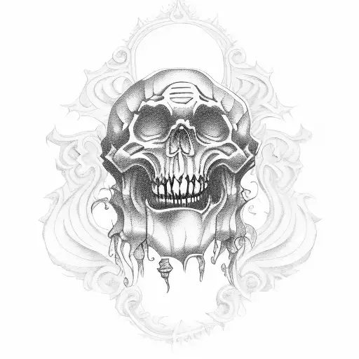 haunted mansion  tattoo design idea