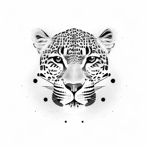leopard in jungle CrossFit fitness tattoo design idea