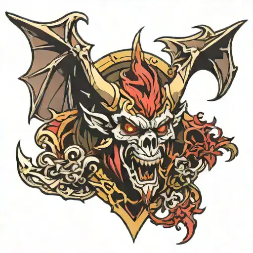 Castlevania devil forge master crest tattoo design idea