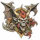 Castlevania devil forge master crest tattoo design idea