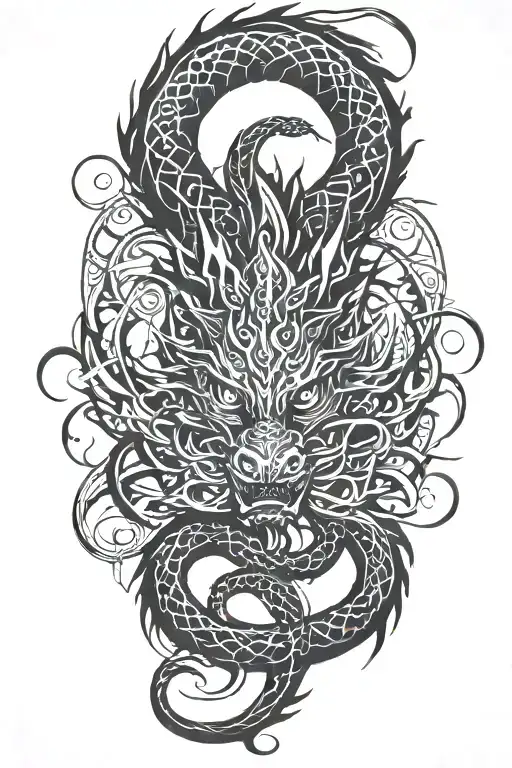 dragon tattoo design idea