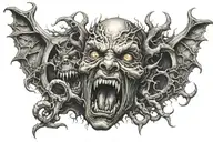 Inner Demons trapped inside tattoo design idea