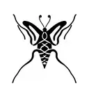 snake and butterfly tattoo design idea