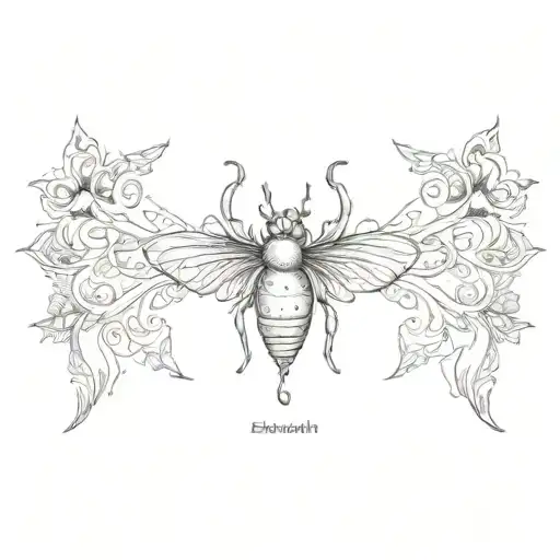 the name elizabeth tattoo design idea