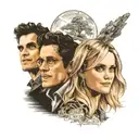 Reese Witherspoon and John Mayer high five tattoo design idea