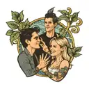 Reese Witherspoon and John Mayer high five tattoo design idea