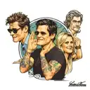 Reese Witherspoon and John Mayer high five tattoo design idea