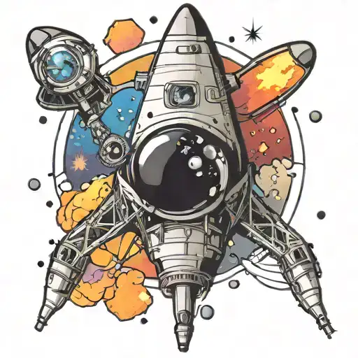 nasa space telescope galaxy tattoo design idea