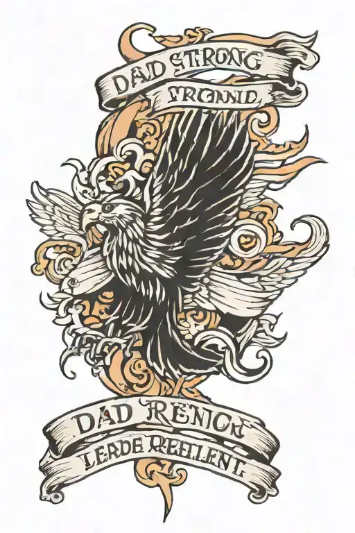 Dad, strong, resilient, leader loved by the people tattoo design idea