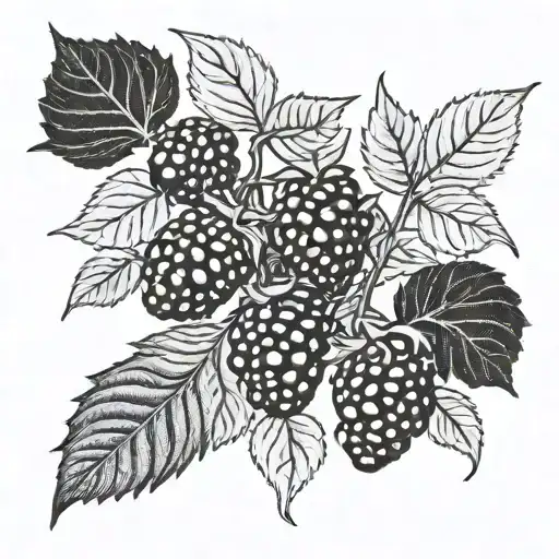 blackberry vine tattoo design idea