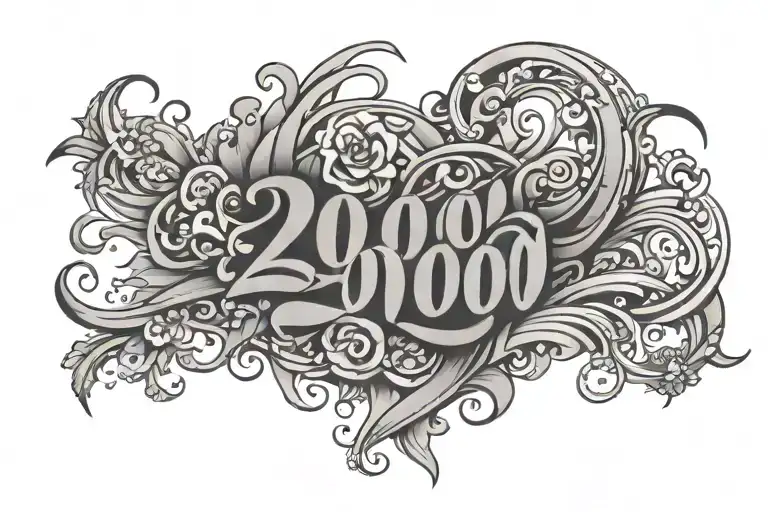 2000 written tattoo design idea