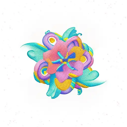 Puerto Rico El Salvador flowers braids  tattoo design idea