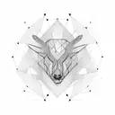 A minimalist geometric design representing the concept of nihilism tattoo design idea