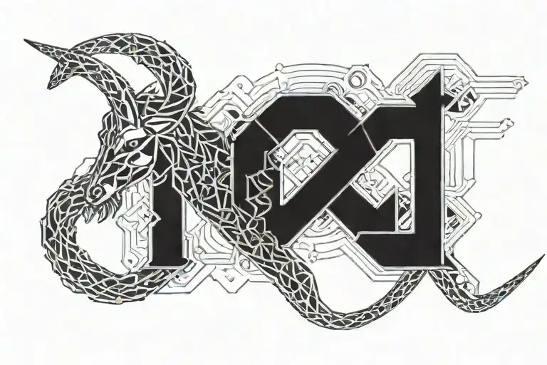 Capricorn symbol tattoo design idea