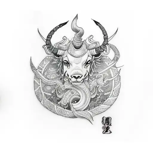 capricorn tattoo design idea