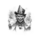 horror leprechaun tattoo design idea