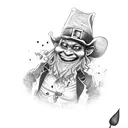 horror leprechaun tattoo design idea