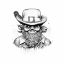 horror leprechaun tattoo design idea
