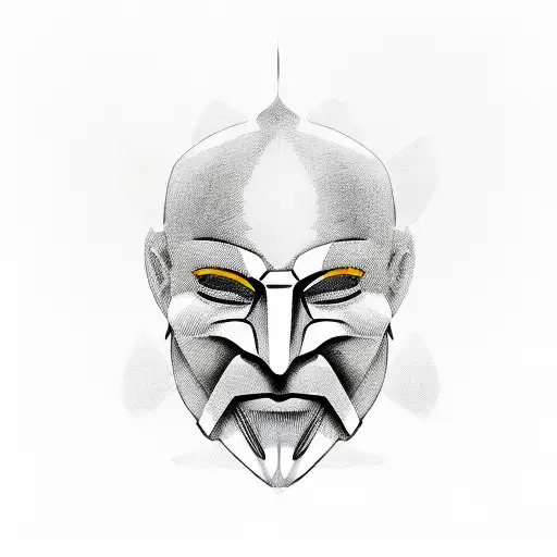 anonymous mask  tattoo design idea